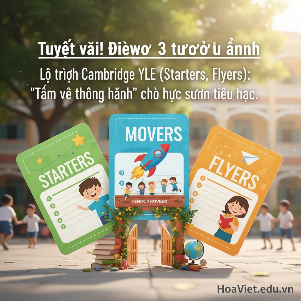 Lộ trình Cambridge YLE (Starters, Movers, Flyers): “Tấm vé thông hành” cho học sinh tiểu học.