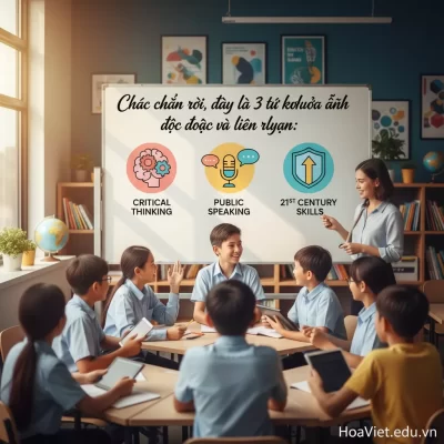 Tư duy phản biện và Kỹ năng thuyết trình: Hai "vũ khí" thế kỷ 21 trẻ được học tại Hoa Việt. - phản biện Kỹ